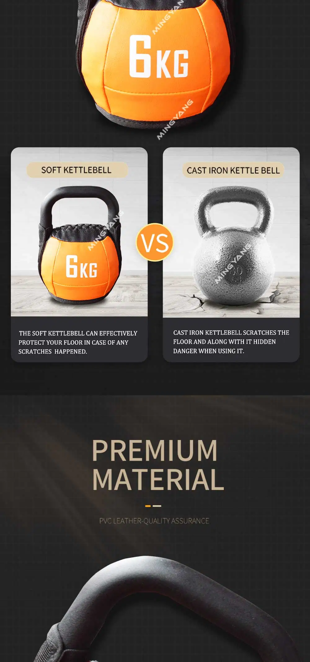 2023 New Custom Logo Soft Kettlebell for Home Using