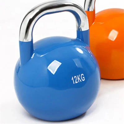 Kettlebell de competição de aço para treinamento de força colorido